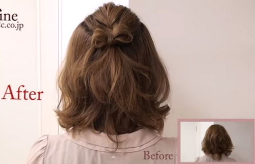 リボンヘアアレンジ