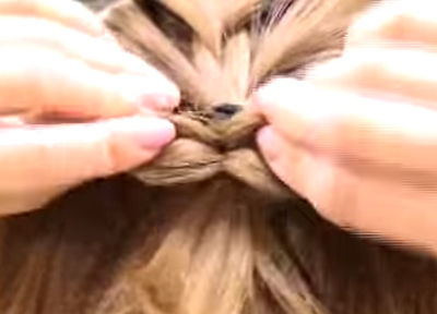 リボンヘアアレンジ