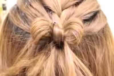 リボンヘアアレンジ