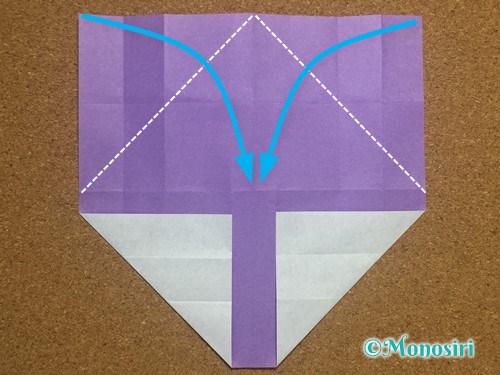 折り紙でアルファベットのYの折り方13