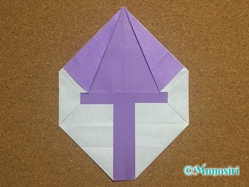 折り紙でアルファベットのYの折り方18