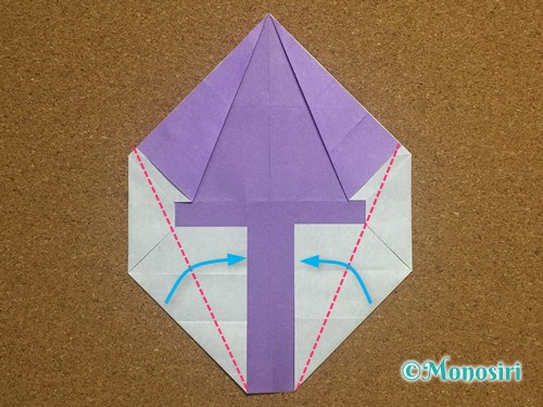 折り紙でアルファベットのYの折り方19