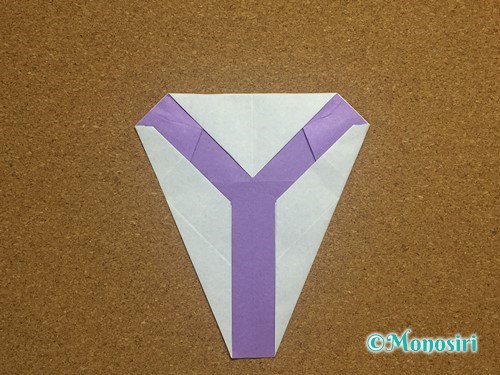 折り紙でアルファベットのYの折り方22