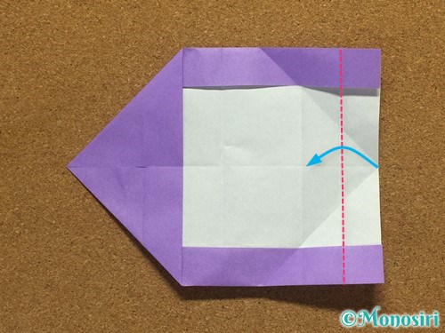 折り紙でアルファベットのCの折り方17