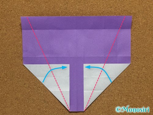 折り紙でアルファベットのTの折り方15