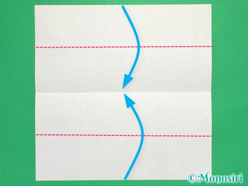折り紙で簡単リボンの折り方2