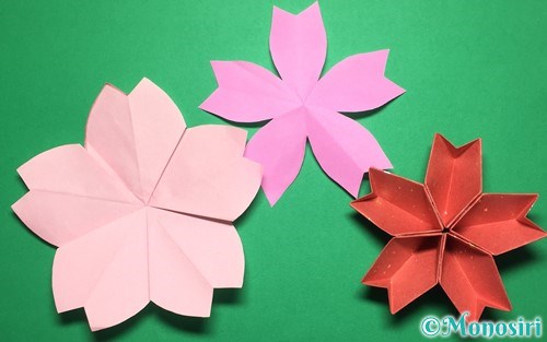 折り紙で折った桜