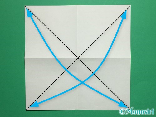 折り紙で蝶(ちょうちょ)の折り方手順4