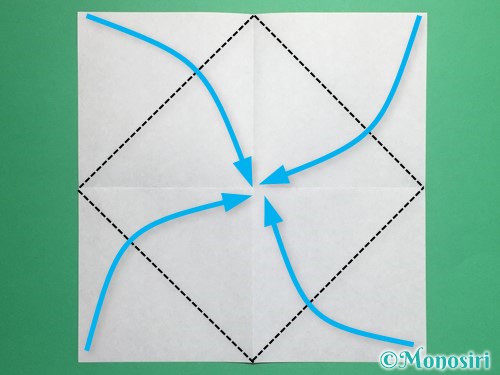 折り紙で三方の折り方手順3