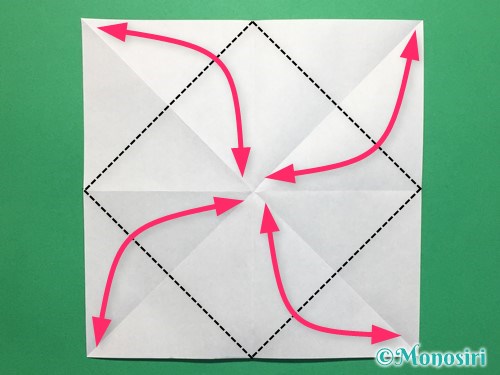 折り紙でフード付きボートの折り方手順5