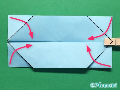 折り紙でフード付きボートの折り方手順14
