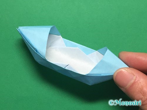 折り紙でフード付きボートの折り方手順28