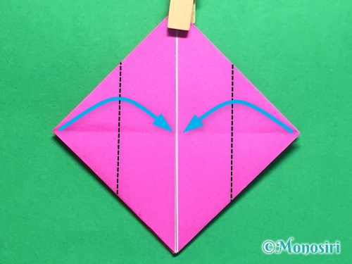 折り紙で羽根つき風船の折り方手順14