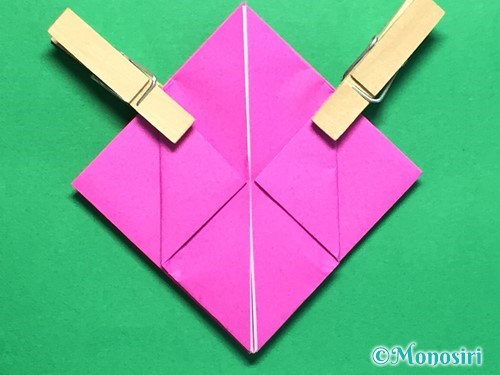 折り紙で羽根つき風船の折り方手順15