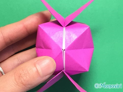 折り紙で羽根つき風船の折り方手順30