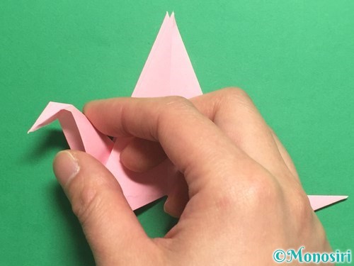 折り紙で羽ばたく鳥の折り方手順32