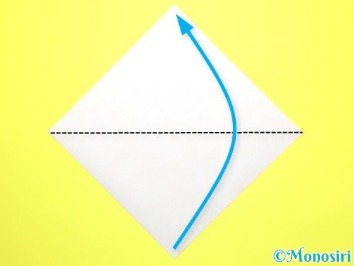折り紙で平面カーネーションの作り方手順1