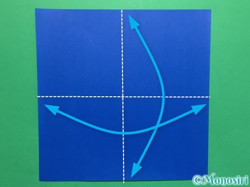 折り紙で鯉のぼりの折り方手順1