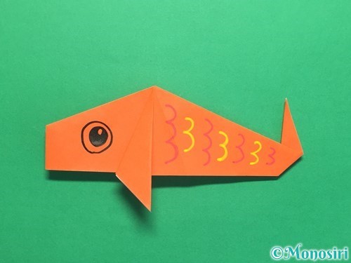 折り紙で鯉のぼりの折り方手順30