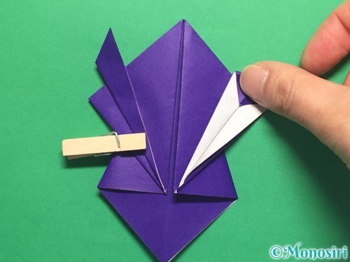 折り紙でかっこいい兜の折り方手順21