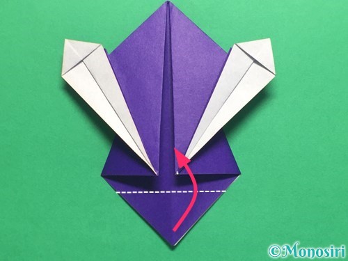 折り紙でかっこいい兜の折り方手順26
