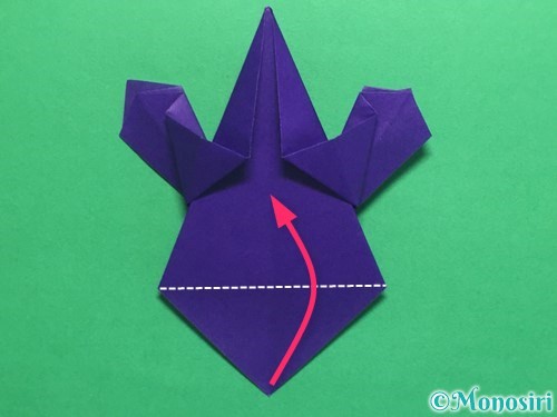 折り紙でかっこいい兜の折り方手順35