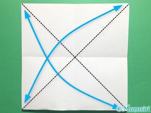 折り紙でかっこいい兜の折り方手順3