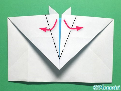 折り紙でかっこいい兜の折り方手順24