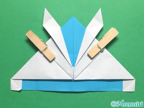 折り紙でかっこいい兜の折り方手順31