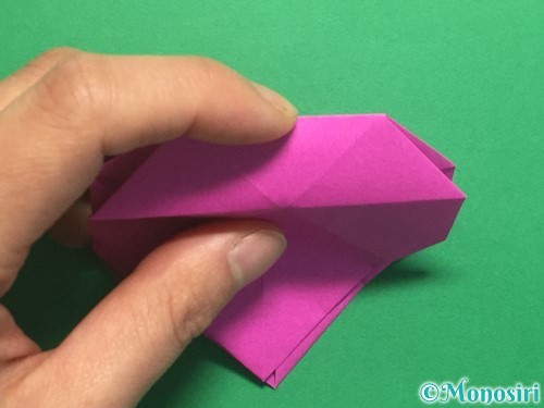 折り紙で立体的なハートの折り方手順34