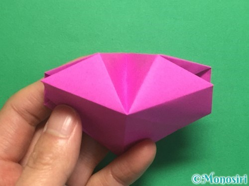 折り紙で立体的なハートの折り方手順36