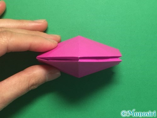 折り紙で立体的なハートの折り方手順41