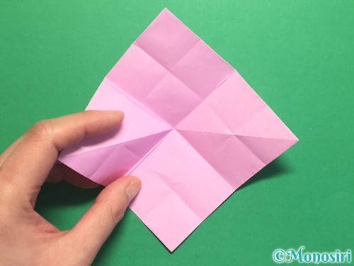 折り紙で立体的なバラの作り方手順25