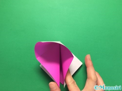 折り紙で立体的な紫陽花の作り方手順10