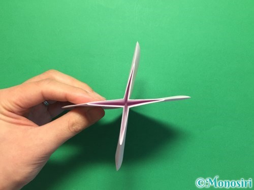 折り紙で立体的な紫陽花の作り方手順20