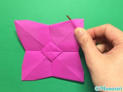 折り紙で立体的な紫陽花の作り方手順42