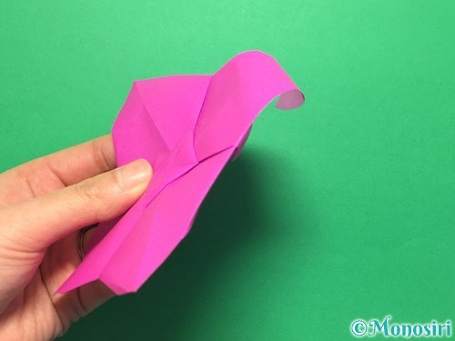 折り紙で立体的な紫陽花の作り方手順44