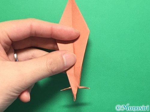 折り紙で立体的なかたつむりの折り方手順43