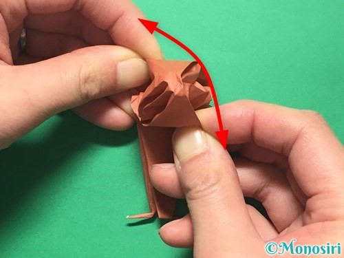 折り紙で立体的なかたつむりの折り方手順50