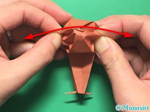 折り紙で立体的なかたつむりの折り方手順51