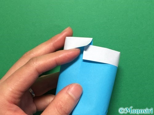 折り紙で立体的なレインブーツの折り方手順14
