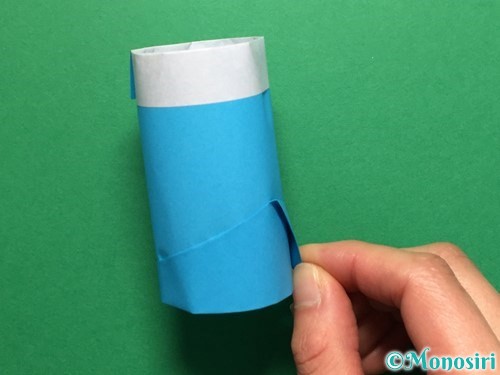 折り紙で立体的なレインブーツの折り方手順17