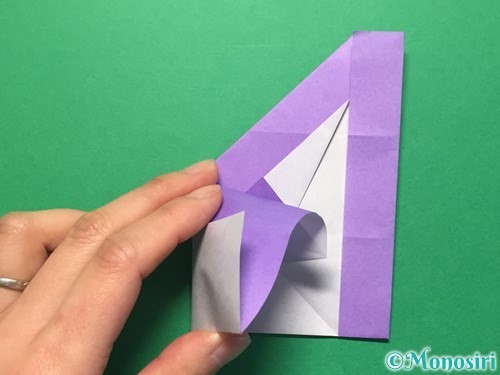 折り紙で数字の4の折り方手順22