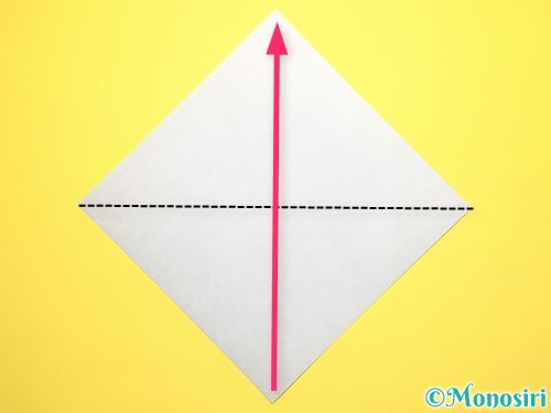 折り紙でスイカの折り方手順1