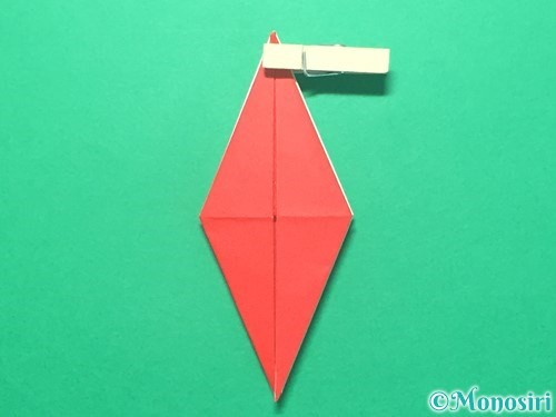 折り紙で紅白鶴の折り方手順22