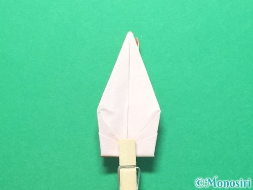 折り紙で紅白鶴の折り方手順36