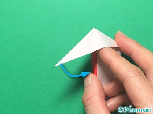 折り紙で祝い鶴の折り方手順37