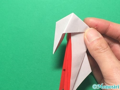 折り紙で祝い鶴の折り方手順38