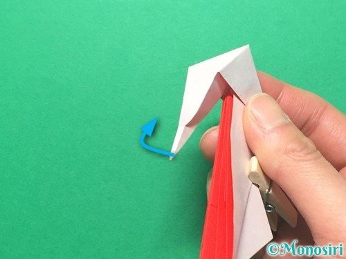 折り紙で祝い鶴の折り方手順42