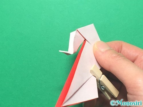 折り紙で祝い鶴の折り方手順43